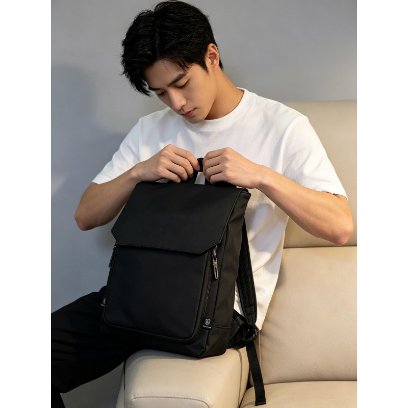 Yüksek Kaliteli, Kapaklı, PU D - Leather Work Rucksack Mens incelemesi ve fiyatı