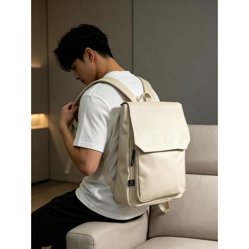 Yüksek Kaliteli, Kapaklı, PU D - Leather Work Rucksack Mens incelemesi ve fiyatı
